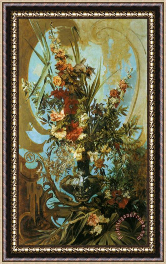Hans Makart Large Flower Piece Framed Print