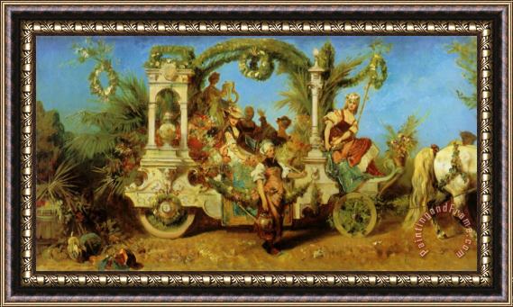Hans Makart The Anniversary Parade Horticulture Framed Painting