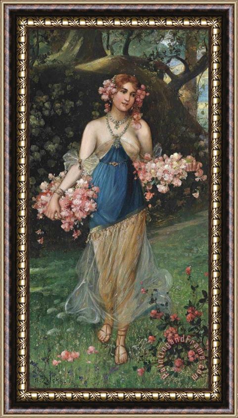 Hans Zatzka The Maidens of Spring Framed Painting