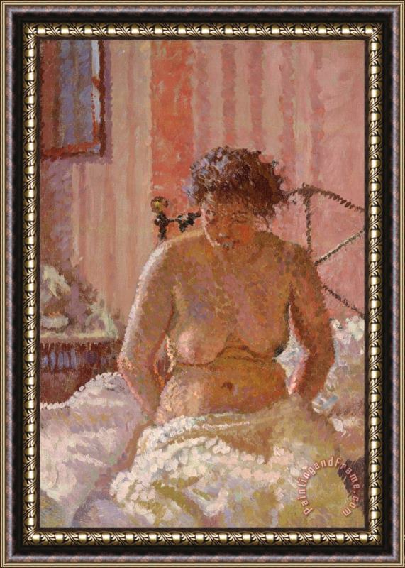Harold Gilman Nude in an Interior Framed Painting