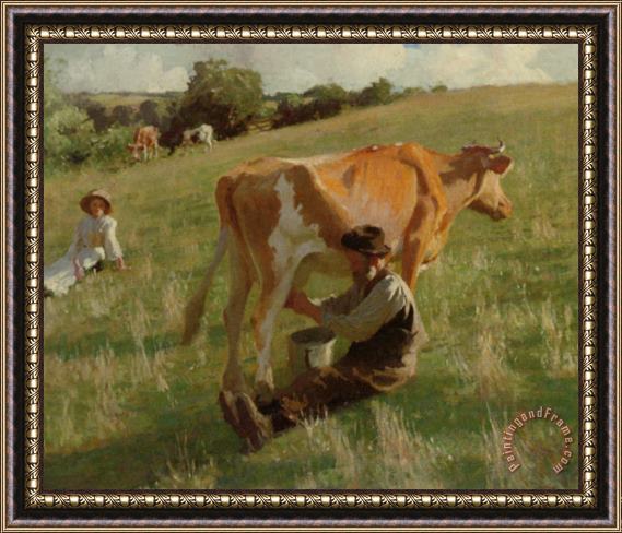 Harold Harvey Summer Milking Framed Painting