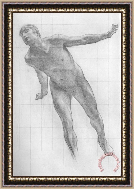 Harold Speed Study for The Figure of Apollo in Apollo And Daphne Framed Print