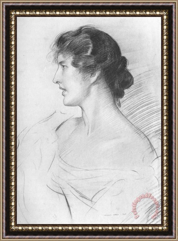 Harold Speed Study of a Woman Framed Painting