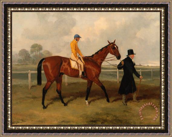 Harry Hall Sir Tatton Sykes Leading in The Horse 'sir Tatton Sykes' with William Scott Up Framed Print