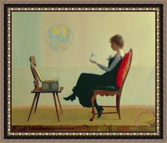 Harry Wilson Watrous The Suitors Framed Painting