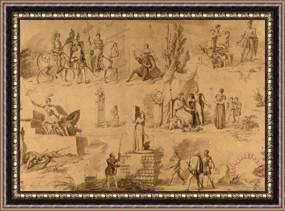 Hartmann Et Fils Manufactory Six Scenes From The Life of Jeanne D'arc Framed Print
