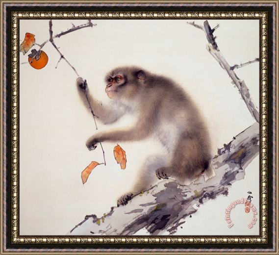 Hashimoto Kansetsu Monkey Framed Print