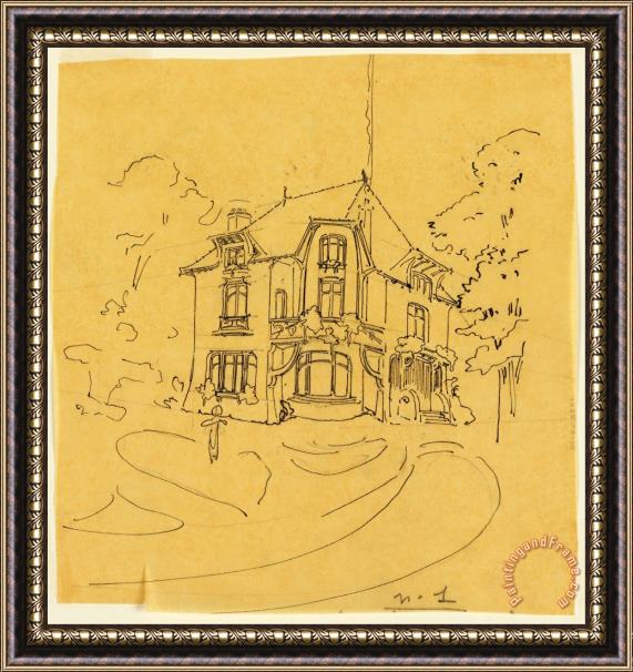 Hector Guimard Design for a Private Residence Framed Painting