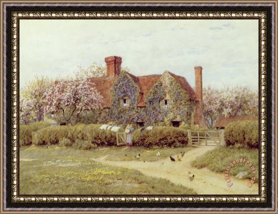 Helen Allingham A Buckinghamshire House at Penstreet Framed Painting