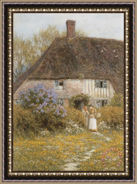Helen Allingham A Kentish Cottage Framed Print