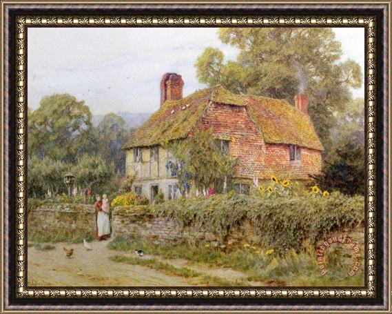 Helen Allingham A Surrey Cottage Framed Print