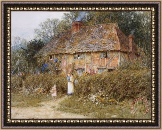 Helen Allingham An Old Surrey Cottage Framed Print