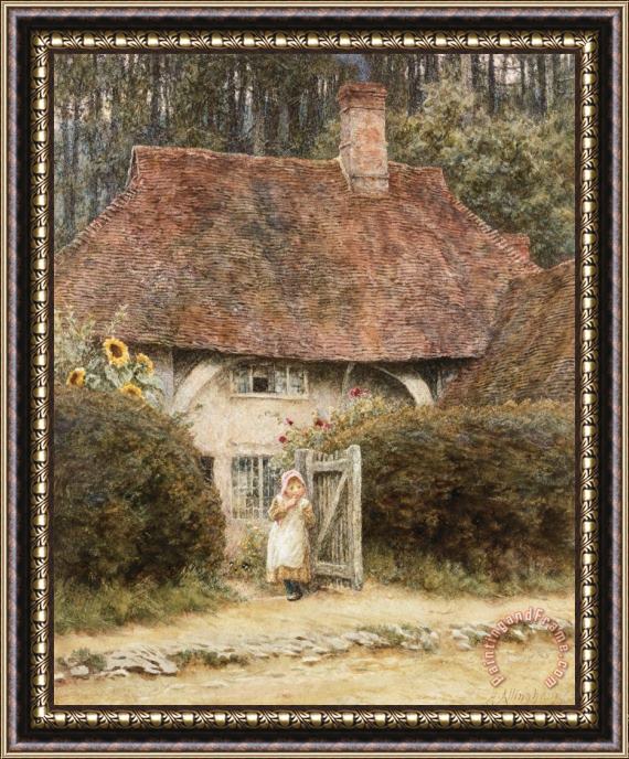 Helen Allingham At the Cottage Gate Framed Print