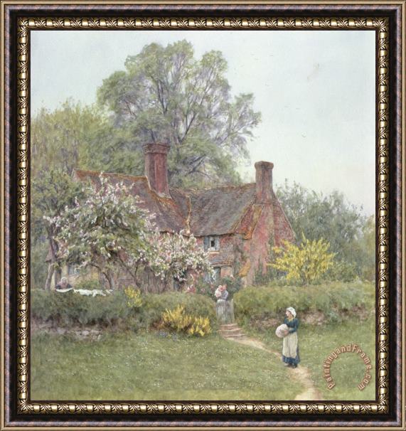 Helen Allingham Cottage at Chiddingfold Framed Print
