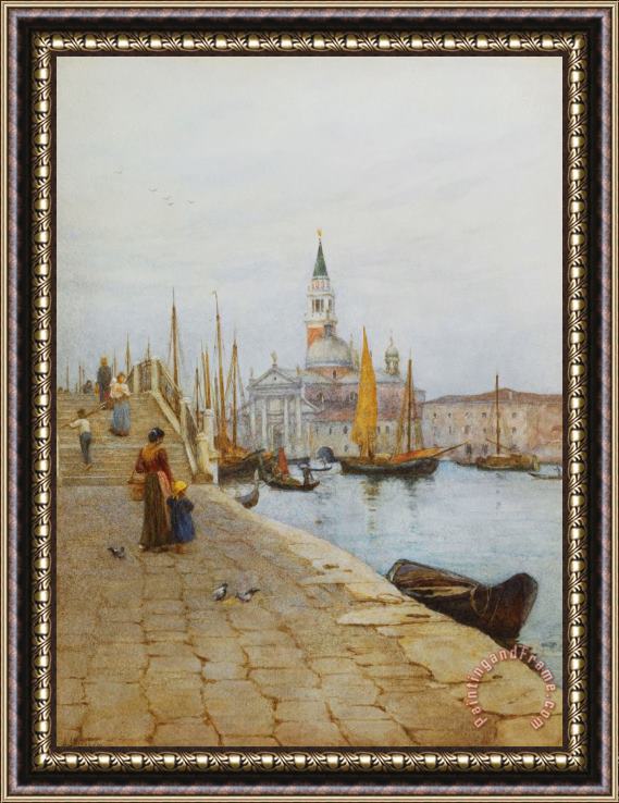 Helen Allingham San Giorgio Maggiore From The Zattere Framed Painting