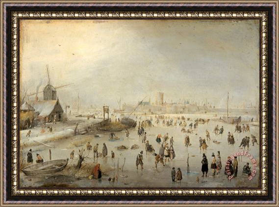 Hendrick Avercamp Winter Landscape Framed Painting