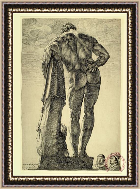 Hendrick Goltzius Farnese Hercules Framed Print