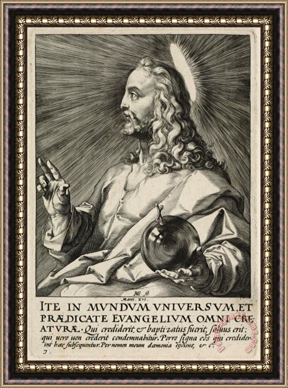 Hendrick Goltzius Salvator Mundi Framed Painting