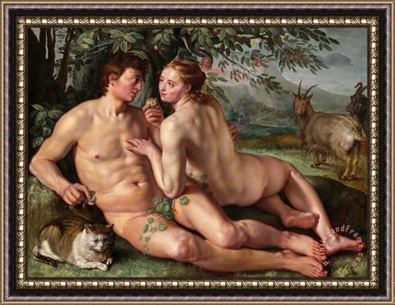 Hendrick Goltzius The Fall of Man Framed Painting