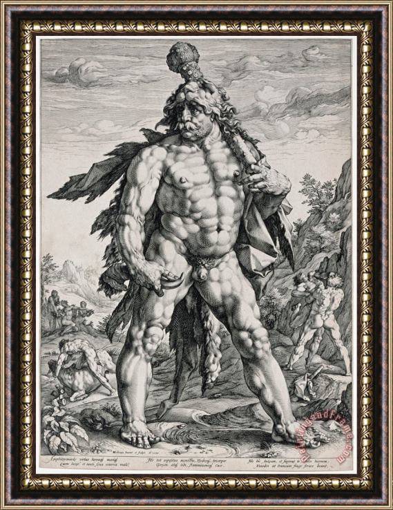 Hendrick Goltzius The Great Hercules Framed Painting