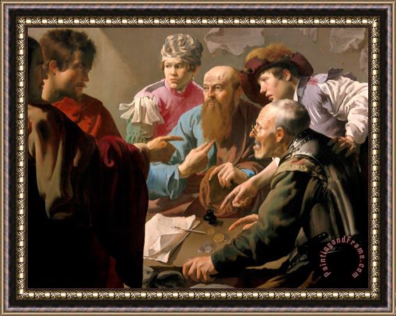 Hendrick Ter Brugghen The Calling of Saint Matthew Framed Painting