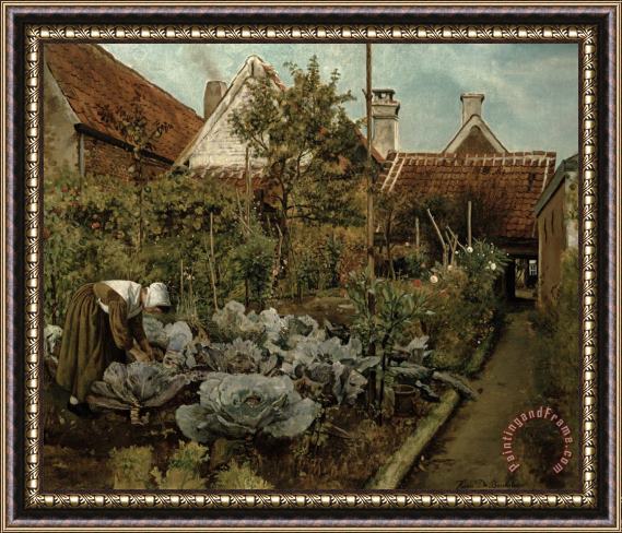 Henri de Braekeleer A Flemish Garden Framed Print