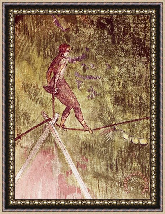 Henri de Toulouse-Lautrec Acrobat On Tightrope Framed Painting