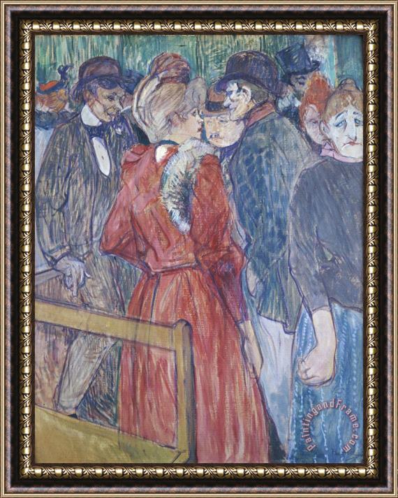 Henri de Toulouse-Lautrec At The Moulin De La Galette Framed Print