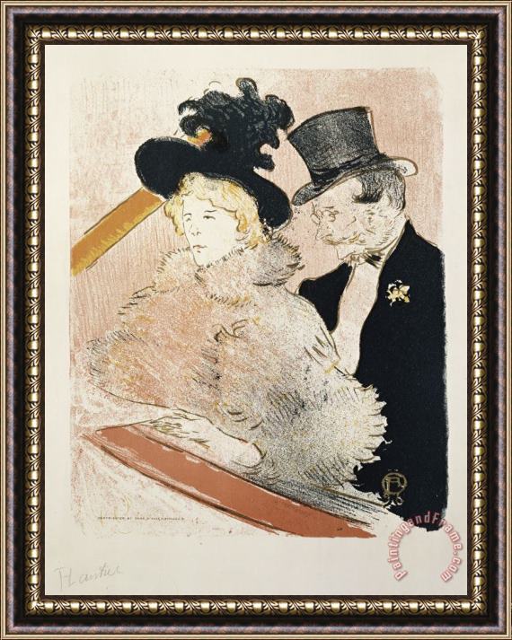 Henri de Toulouse-Lautrec Au Concert Framed Painting