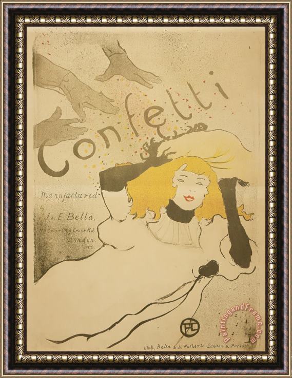 Henri de Toulouse-Lautrec Confetti Framed Print