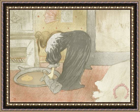 Henri de Toulouse-Lautrec Elles Woman at The Tub Framed Painting