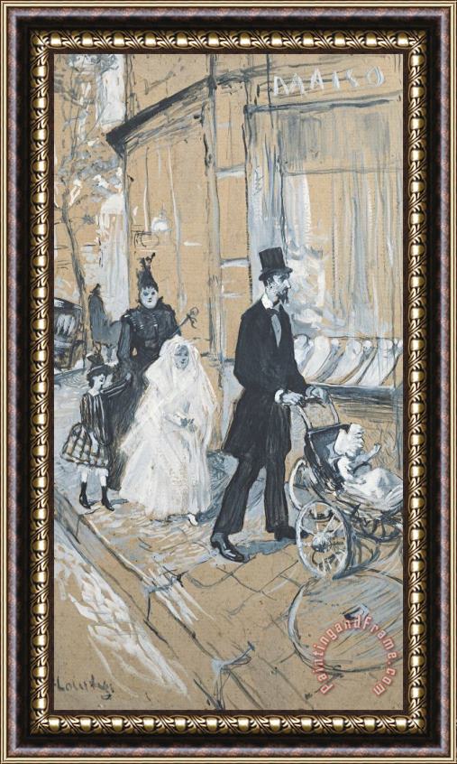Henri de Toulouse-Lautrec First Communion Day Framed Painting