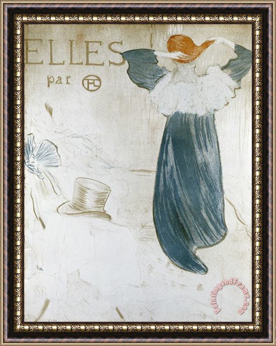 Henri de Toulouse-Lautrec Frontispice Pour Elles Framed Painting