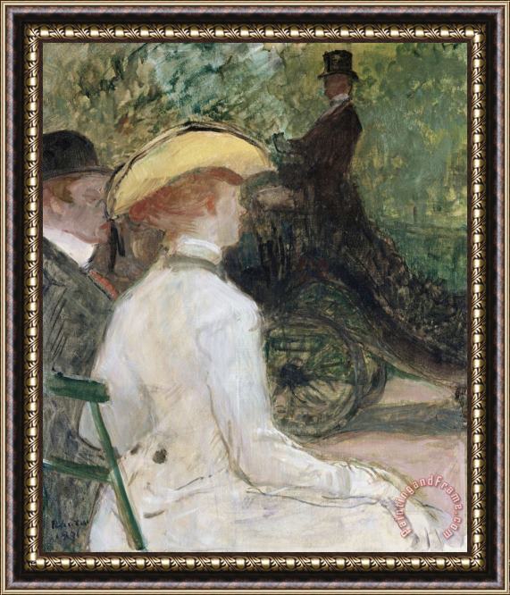 Henri de Toulouse-Lautrec In The Bois De Bologne Framed Print