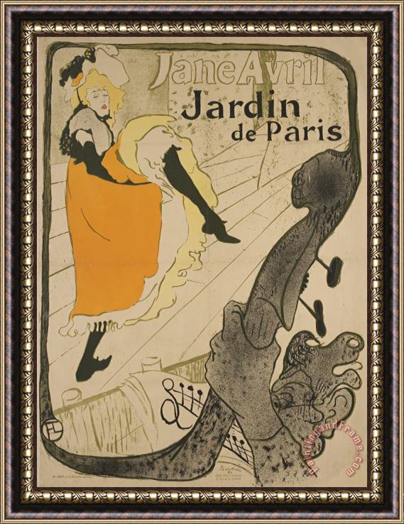 Henri de Toulouse-Lautrec Jane Avril Framed Painting