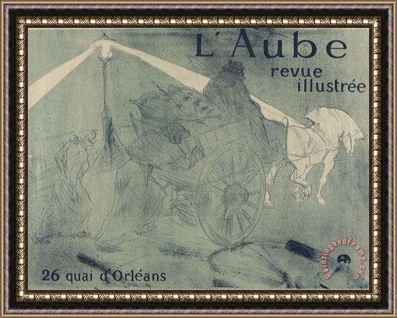 Henri de Toulouse-Lautrec L'aube (dawn) Framed Painting