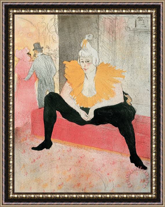 Henri de Toulouse-Lautrec La Clownesse Assise Framed Painting
