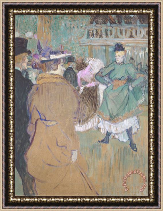 Henri de Toulouse-Lautrec Quadrille at The Moulin Rouge Framed Painting