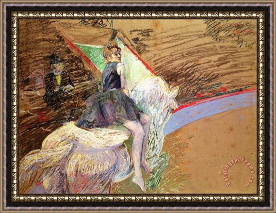 Henri de Toulouse-Lautrec Rider on a White Horse Framed Print