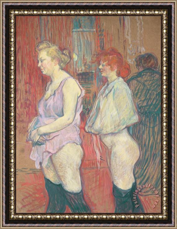 Henri de Toulouse-Lautrec Rue Des Moulins Framed Painting