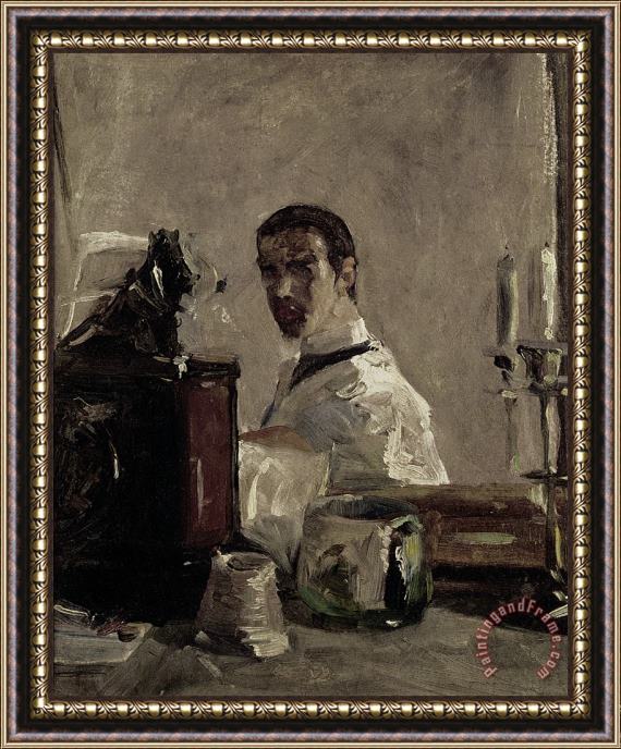 Henri de Toulouse-Lautrec Self Portrait Framed Painting