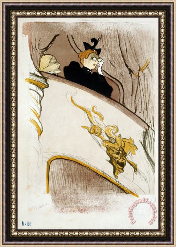 Henri de Toulouse-Lautrec The Box at The Mascaron Dore Framed Print