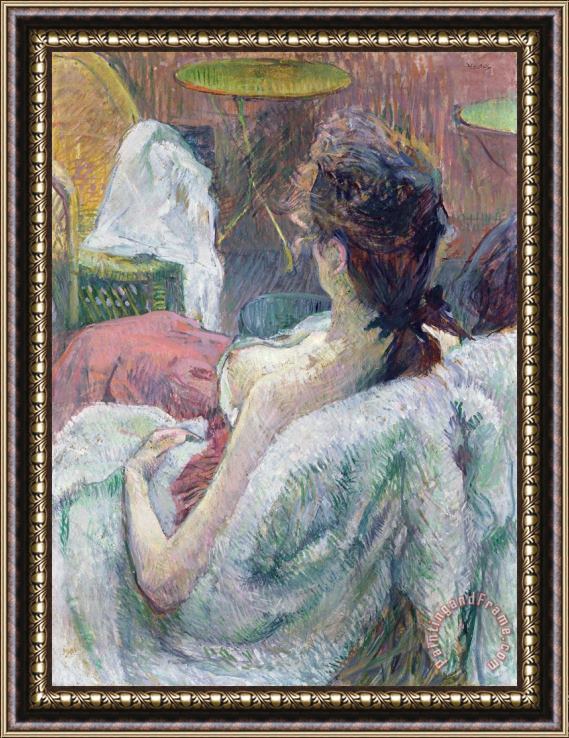 Henri de Toulouse-Lautrec The Model Resting Framed Painting