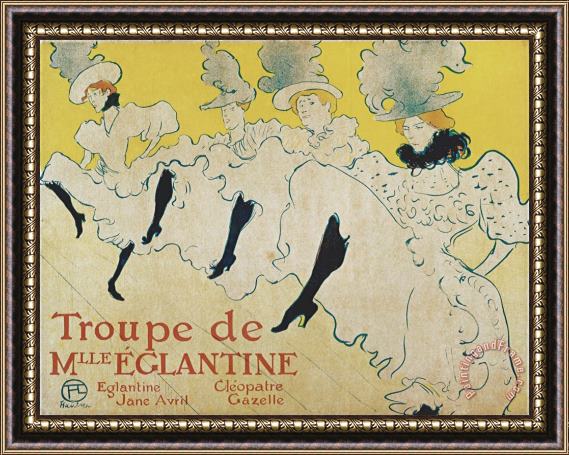 Henri de Toulouse-Lautrec The Troupe of Mademoiselle Eglantine Framed Painting