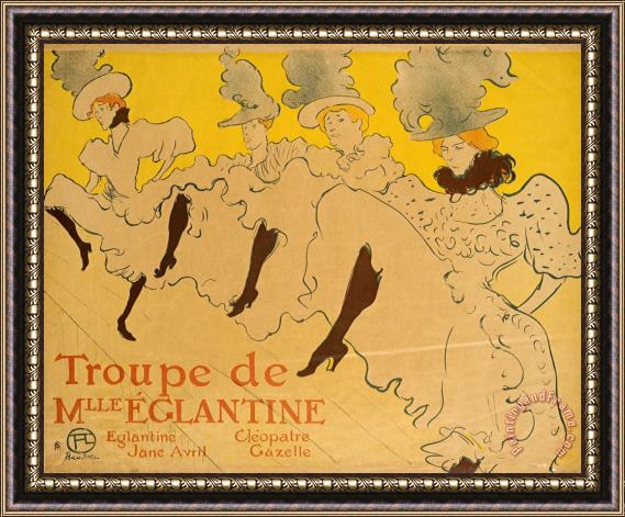 Henri de Toulouse-Lautrec The Troupe of Mlle Eglantine Framed Print