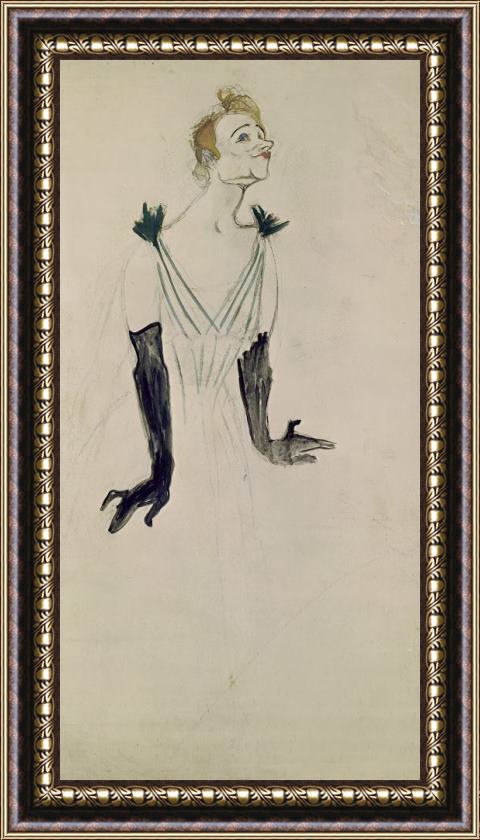 Henri de Toulouse-Lautrec Yvette Guilbert (1865 1944) Framed Painting