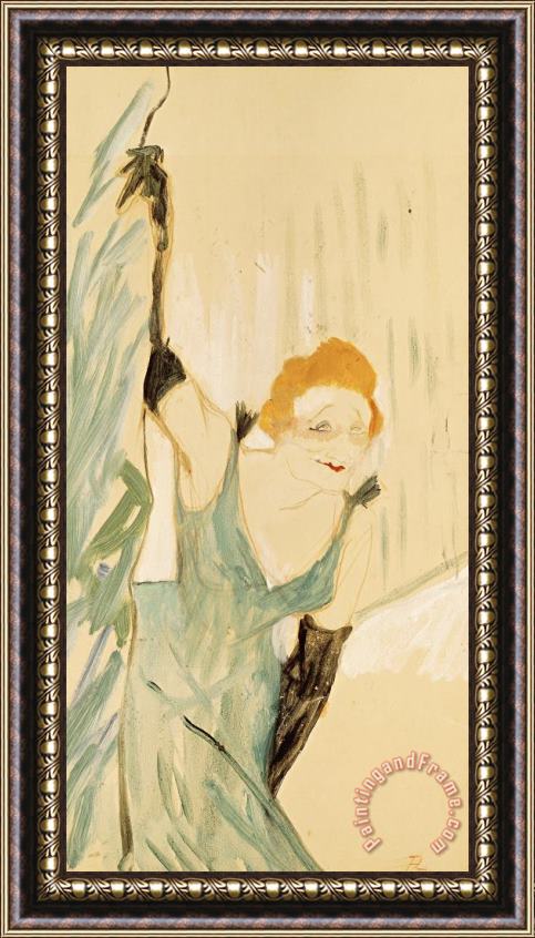 Henri de Toulouse-Lautrec Yvette Guilbert (1867 1944) Taking a Curtain Call Framed Painting