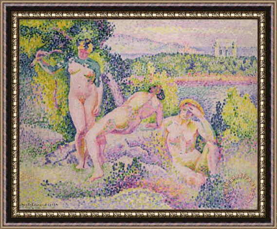 Henri-Edmond Cross Three Nudes Framed Print