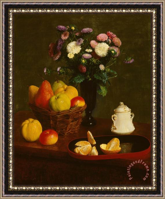 Henri Fantin Latour Flowers And Fruit 3 Framed Painting