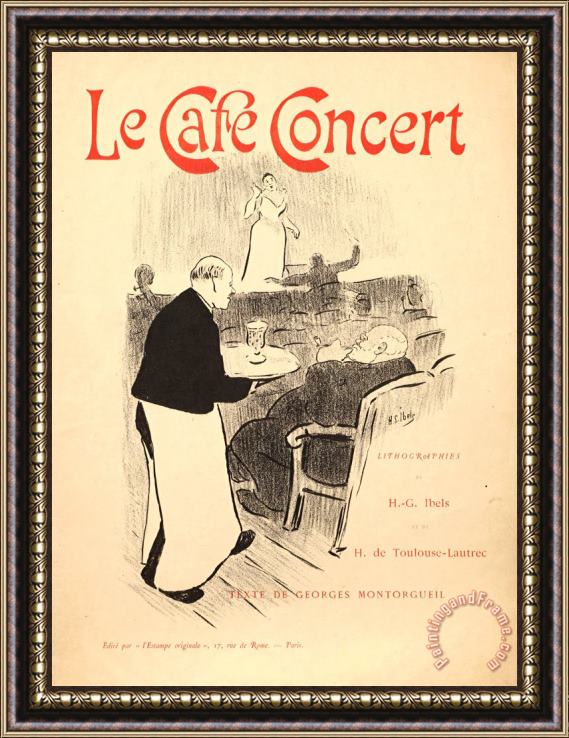 Henri Gabriel Ibels Cover for Le Cafe Concert Framed Painting
